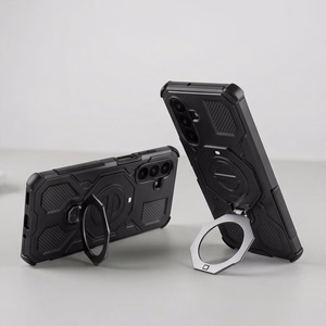 Tech-Protect TacticStand MagSafe suojakuori malleille Samsung Galaxy A17 / A18 4G / 5G, mattamusta