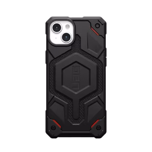 UAG Monarch suojakuori iPhone 15 Plus:lle - musta kevlar