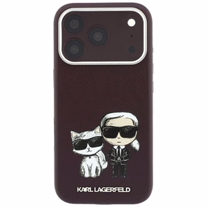 KARL LAGERFELD -kotelo mallille IPHONE 18 Pro /17 Pro MagSafe-yhteensopiva (Bodies Sketch) (väri: viininpunainen)
