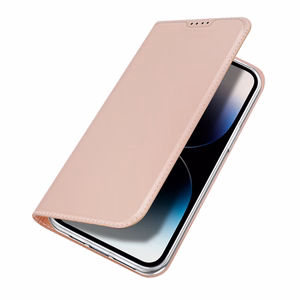 Dux Ducis Skin Pro -lompakkokuori iPhone 15 Pro Max:lle - vaaleanpunainen