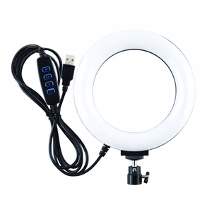 LED-rengaslamppu, 16 cm, USB
