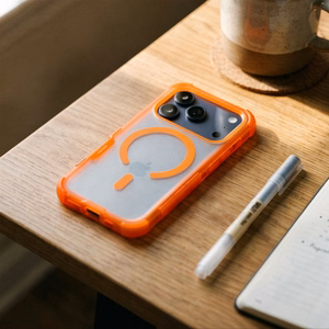 Case for iPhone 17 Pro Max / 18 Pro Max (low camera edge) Forcell F-Protect BumperX Premium compatible with MagSafe orange