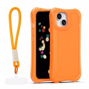 Safepop suojakuori hihnalla iPhone 15 6,1" oranssi