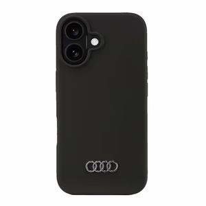 Audi Silikoninen Suojakuori iPhone 16 6.1" Musta/Musta Kova Suojakuori AU-LSRIP16-Q3/D1-BK