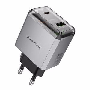 Borofone Wall charger BN20 Lena - USB + Type C - PD 35W grey