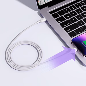 Joyroom Multi-Color Series A14 Lightning / USB-A 2.4A 1.2m Kaapeli - valkoinen