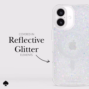 MagSafe-yhteensopiva Kate Spade New York Chunky Glitter -suojakuori Apple iPhone 16:lle