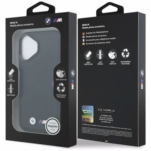 BMW M Quilted Logo MagSafe Suojakuori iPhone 17:lle - Musta