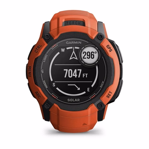 Garmin Instinct 2X Solar 2,79 cm (1,1") MIP, 50 mm, digitaalinen 176 × 176 pikselin kosketusnäyttö, punainen, GPS (satelliitti)