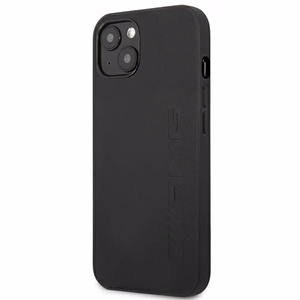 AMG AMHCP14SDOLBK iPhone 14 6.1 "musta / musta kovakotelo Nahka Hot Stamped