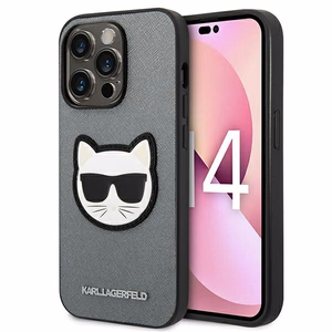 Karl Lagerfeld Saffiano Choupette Head Patch kotelo iPhone 14 Pro Max - hopea - hopea