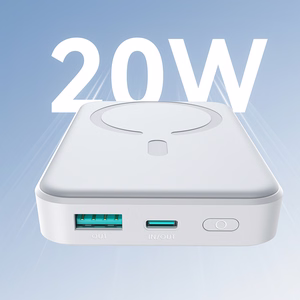 Joyroom JR-W020 20W MagSafe 10000 mAh magneettinen varavirtalähde, valkoinen
