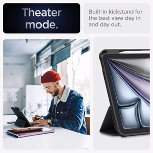 Spigen Urban Fit suojakuori iPad Air 10.9'' (2020/2022) / 11'' (2024/2025/2026):lle - musta