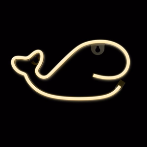 Neon LED-valo WHALE lämmin valkoinen Bat + USB FLNE09 Forever Light
