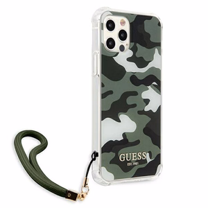 Guess GUHCP12MKSARKA iPhone 12/12 Pro 6.1" vihreä/khaki kovakotelo Camo Collection