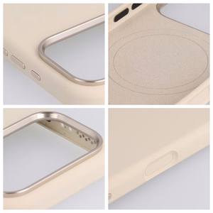 Suojakuori iPhone 16 PRO MAX:lle Forcell F-Protect Frame Premium yhteensopiva MagSafen kanssa antiikki valkoinen