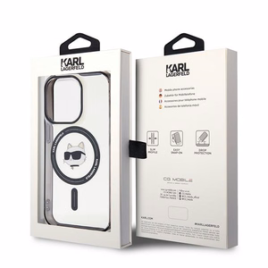 Karl Lagerfeld KLHMP15XHCHNOTK iPhone 15 Pro Max 6,7 läpinäkyvä kovakuori IML Choupetin pää MagSafe