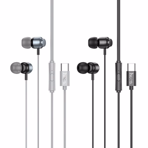 Hoco M122 langalliset nappikuulokkeet USB-C - musta