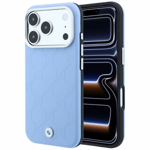 BMW-kotelo mallille IPHONE 18 Pro/17 Pro MagSafe-yhteensopiva (Sign Deboss Quilted W/ Metal Logo) (väri: sininen)