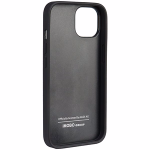 Audi Genuine Leather Suojakuori iPhone 14 6.1 musta/musta kova kuori AU-TPUPPCIP14-Q8/D1-BK