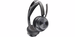 HP Poly Voyager Focus 2-M USB-C-C -kuulokkeet USB-C/A-adapteri latausteline