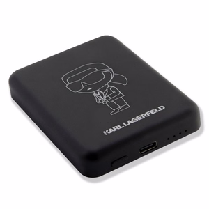 Karl Lagerfeld Ikonik MagSafe 5W 3000mAh Inductive Power Bank - Black