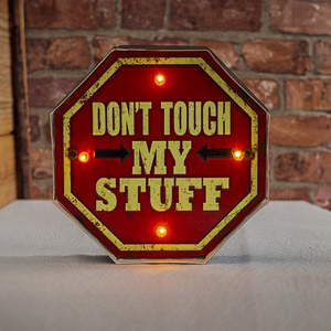 RETRO metallikyltti LED Don't Touch Forever Light
