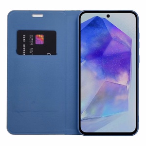 Flip case for Samsung A51 Luna Book Carbon blue