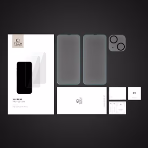 Tech-Protect Supreme Set iPhone 14:lle 2x karkaistu lasi näytölle / karkaistu lasi kameralle
