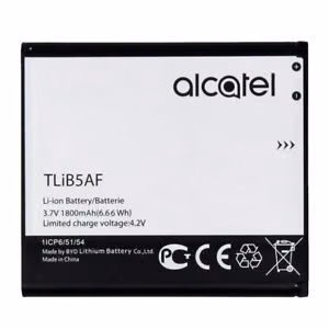 Akku Alcatel TLiB5AF modeemi One Touch/Pop C5/OT5036/OT5036D/OT5036/OT5036D/S800/S710:lle, 1800mAh