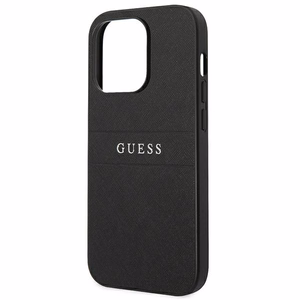 Guess Saffiano-hihnallinen kotelo iPhone 14 Pro - musta