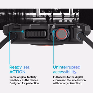 Spigen Rugged Armor Suojakuori Apple Watch 10:lle (42mm) - Musta