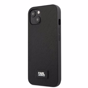 Karl Lagerfeld KLHCP13MSFMP2K iPhone 13 6.1" kovakotelo musta/musta Saffiano Plaque