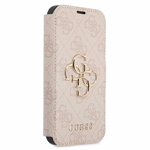 Guess GUBKP13X4GMGPI iPhone 13 Pro Max 6.7" Vaaleanpunainen/Vaaleanpunainen Lompakkokuori 4G Big Metal Logo