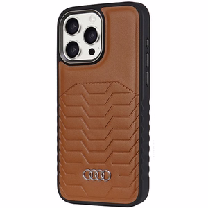 Audi Tekonahkainen Suojakuori MagSafella iPhone 15 Pro:lle - ruskea