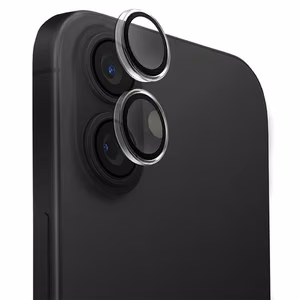 Uniq Optix Clear Kameralinssin Suoja iPhone 16 / 16 Plus sovittimella - Läpinäkyvä musta