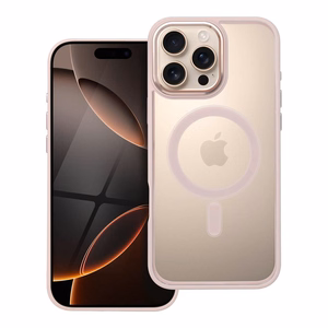 Suojakuori iPhone 16 PRO MAX:lle Color Edge Mag Cover yhteensopiva MagSafe vaaleanpunainen