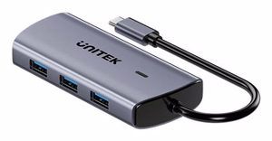 UNITEK D1113CGY01 interface hub 2 x USB 3.2 Gen 2 (3.1 Gen 2) Type-C 1000 Mbit/s Grey
