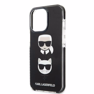 Karl Lagerfeld Karl&Choupette Head kotelo iPhone 13 Pro Max - musta - musta
