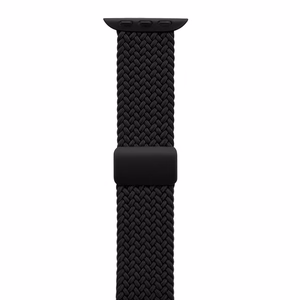 Crong Wave Band punottu Apple Watch -ranneke, 44/45/46/49 mm, musta