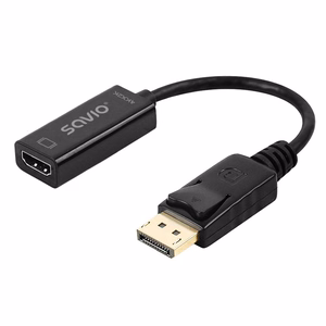 Savio sovitin DisplayPort (M) v1.2 - HDMI A (F) v1.4, 4K, AK-62