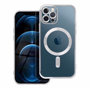 Suojakuori iPhone 12 PRO:lle Electro Mag Cover yhteensopiva MagSafe-version kanssa hopeinen