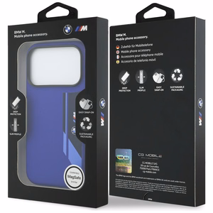 BMW M Silicon Vertical Logo MagSafe Suojakuori iPhone 17 Pro - laivastonsininen