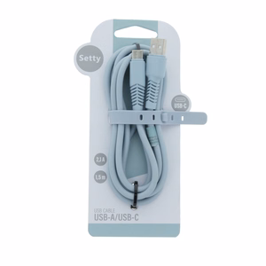 Setty kaapeli USB - USB-C 1,5 m 2,1A KSA-C-1.523 sininen
