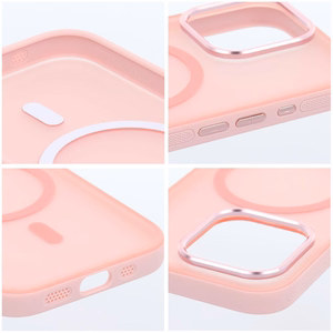 Case for iPhone 16 PRO Flexline Mag Cover compatible with MagSafe pink