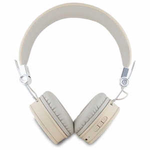 Guess Bluetooth on-ear kuulokkeet ENC GUBH70PGTSPSE beige/beige uurrettu Classic Round Shape