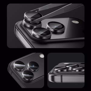 Benks Tempered glass Glass Warrior Metal Lens Protector on camera for Iphone 17 (lens 2 pieces) black