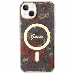 Guess GUHMP14MHCFWSA iPhone 14 Plus 6.7 vihreä/khaki suojakuori Flower MagSafe