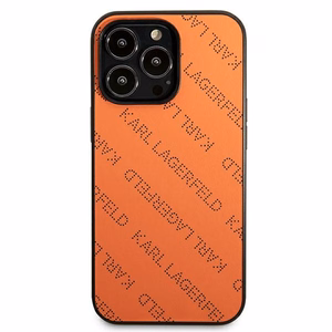 Karl Lagerfeld Perforated Allover Suojakuori iPhone 13 Pro Max 6.7" - Oranssi