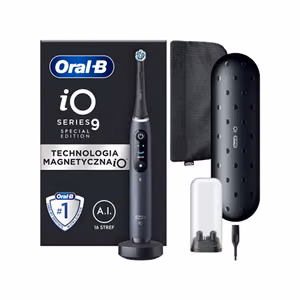 Oral-B iO9 Special Edition – rechargeable electric toothbrush, 1 brush head, 7 cleaning modes, black